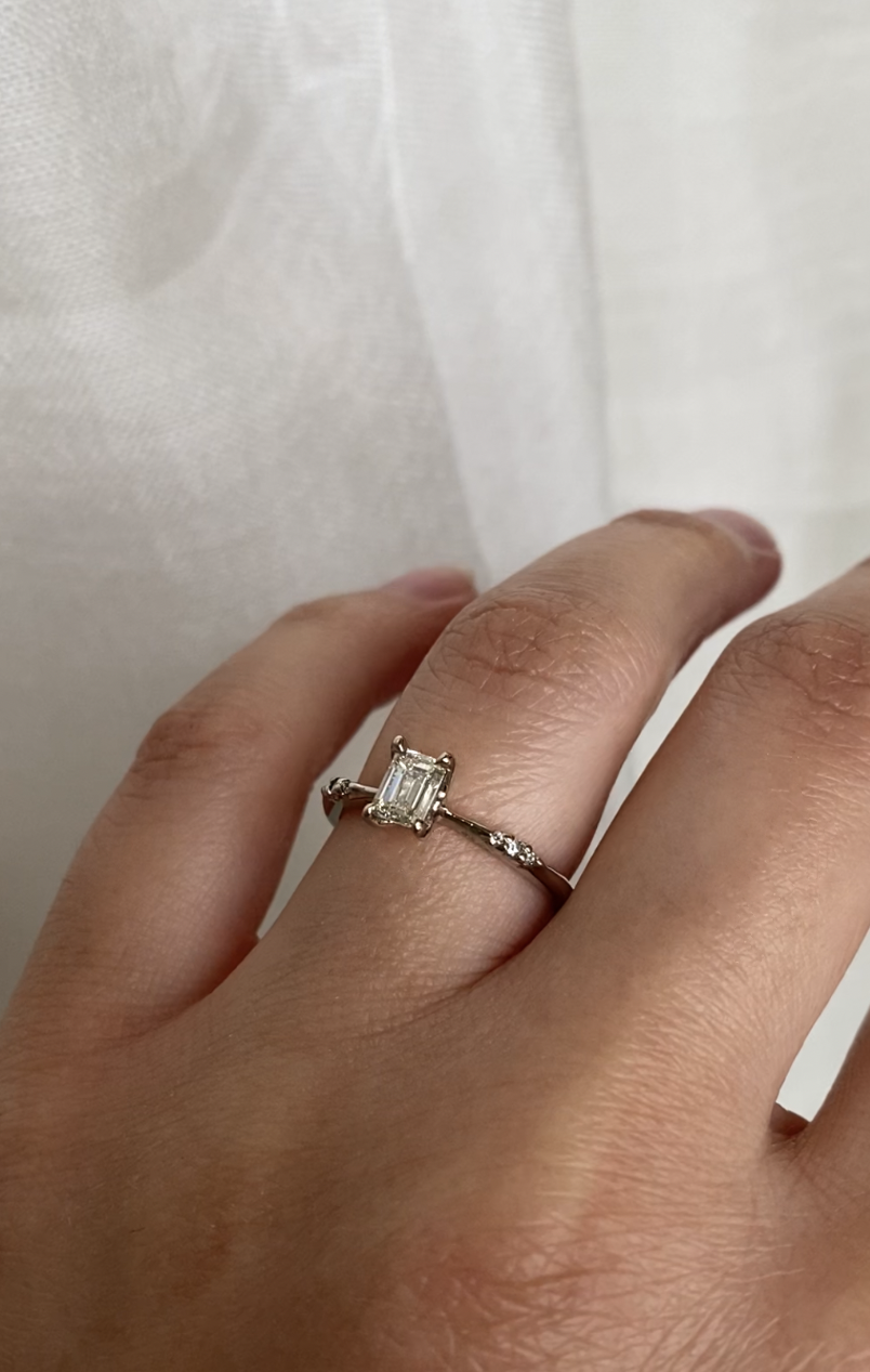 0.5ct Emerald Cut Diamond Ilona Ring - Laurie Fleming Jewellery