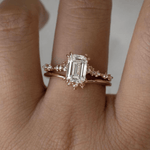 Emerald Daphne Ring, Supreme, Dewdrop Band - Laurie Fleming Jewellery