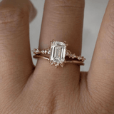 Emerald Daphne Ring, Supreme, Dewdrop Band - Laurie Fleming Jewellery