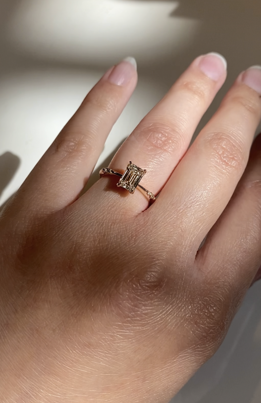 1ct Emerald Cut Diamond Ilona Ring - Laurie Fleming Jewellery