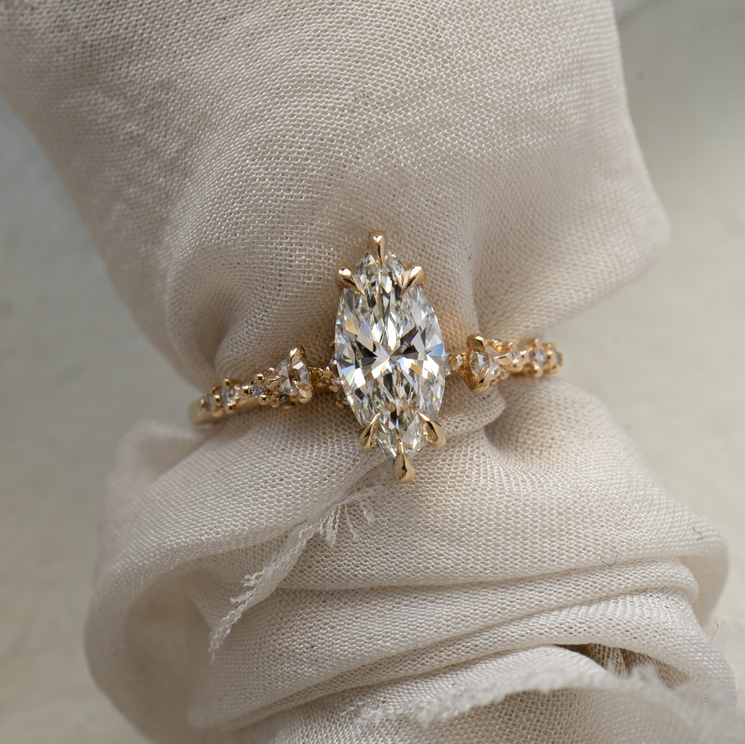 1ct Marquise Cut Diamond Nereid Ring - Laurie Fleming Jewellery