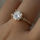 2ct cushion cut Diamond Nereid Ring - Laurie Fleming Jewellery
