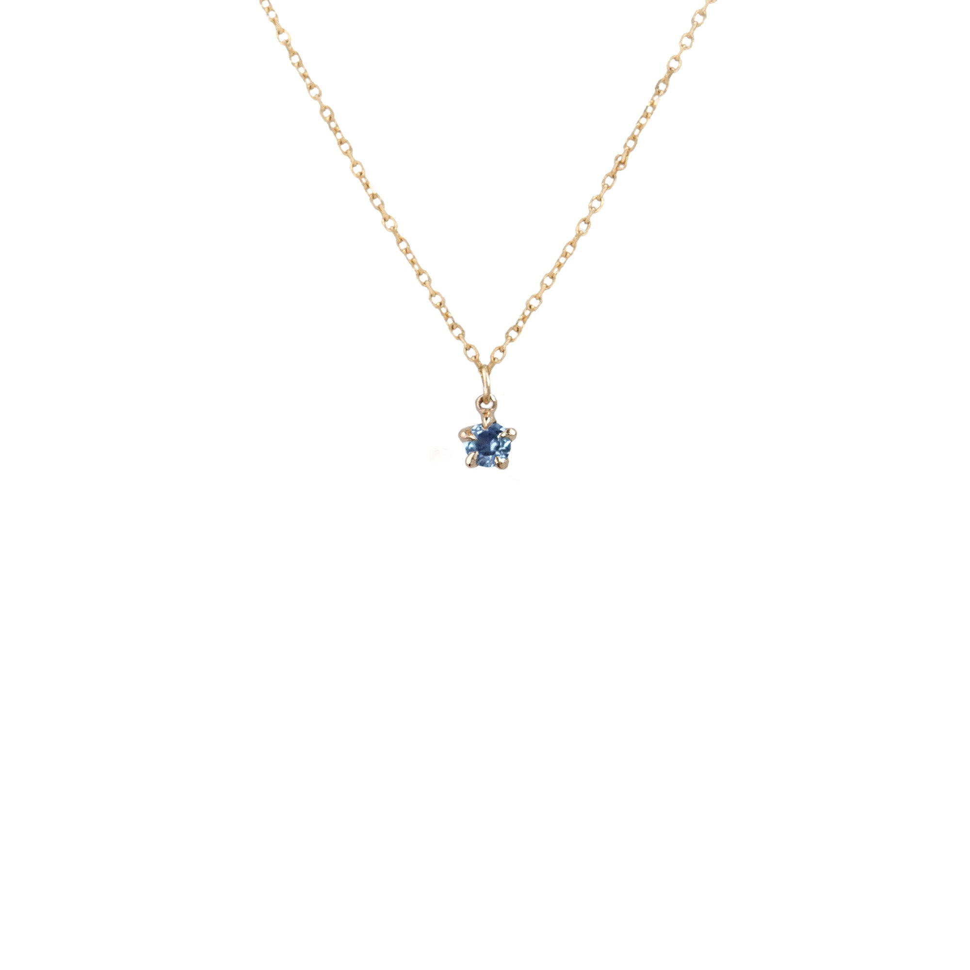 Teal Sapphire Moondew Necklace - Laurie Fleming Jewellery