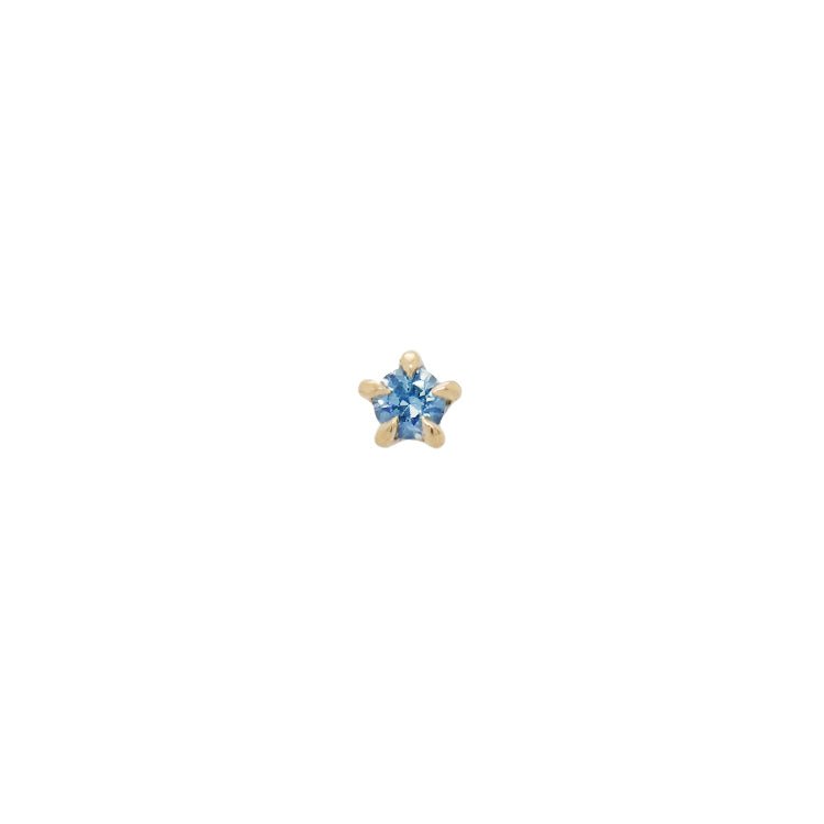 Blue Sapphire Moondew Stud - Laurie Fleming Jewellery