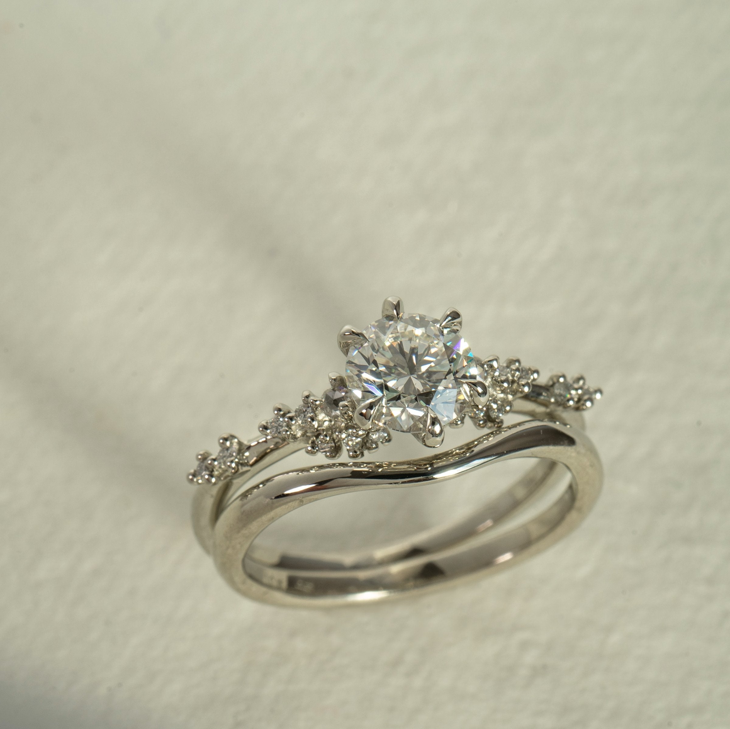 Brilliant Daphne Ring, Undine Band - Laurie Fleming Jewellery