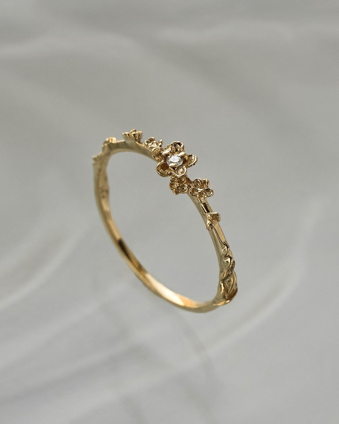 Diamond Buttercup Ring - Laurie Fleming Jewellery