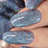 Cirque Colors Aquamarine Holographic Nail Polish - Laurie Fleming Jewellery