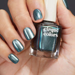 Cirque Colors Monolith multichrome silver blue purple nail polish - Laurie Fleming Jewellery