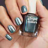 Cirque Colors Monolith multichrome silver blue purple nail polish - Laurie Fleming Jewellery