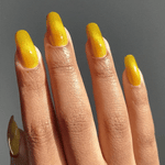 Cirque Colors Limited Edition Sparkling Yuzu lemon yellow magnetic holographic nail polish - Laurie Fleming Jewellery