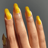 Cirque Colors Limited Edition Sparkling Yuzu lemon yellow magnetic holographic nail polish - Laurie Fleming Jewellery