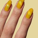 Cirque Colors Limited Edition Sparkling Yuzu lemon yellow magnetic holographic nail polish - Laurie Fleming Jewellery
