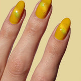 Cirque Colors Limited Edition Sparkling Yuzu lemon yellow magnetic holographic nail polish - Laurie Fleming Jewellery