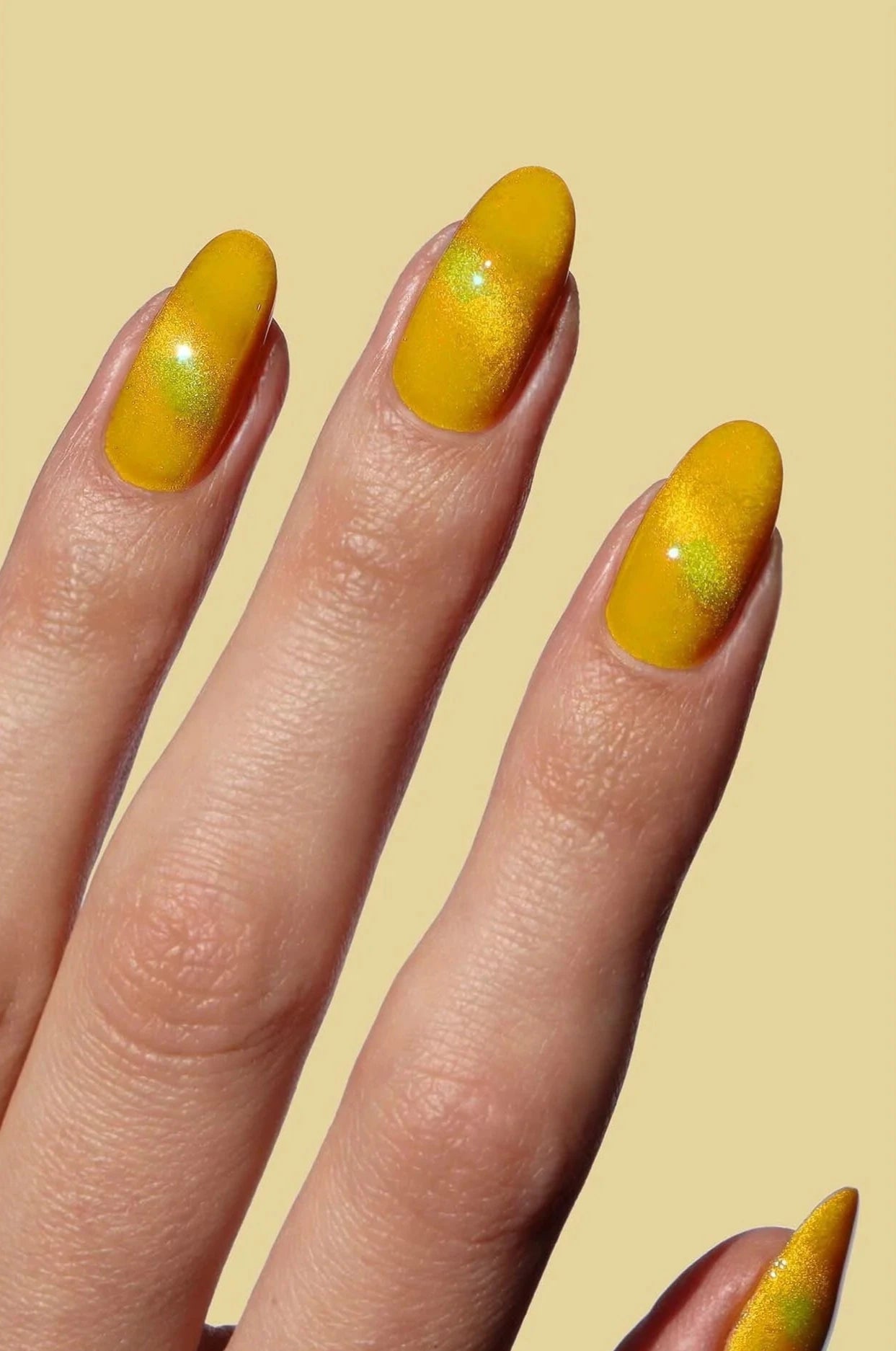 Cirque Colors Limited Edition Sparkling Yuzu lemon yellow magnetic holographic nail polish - Laurie Fleming Jewellery