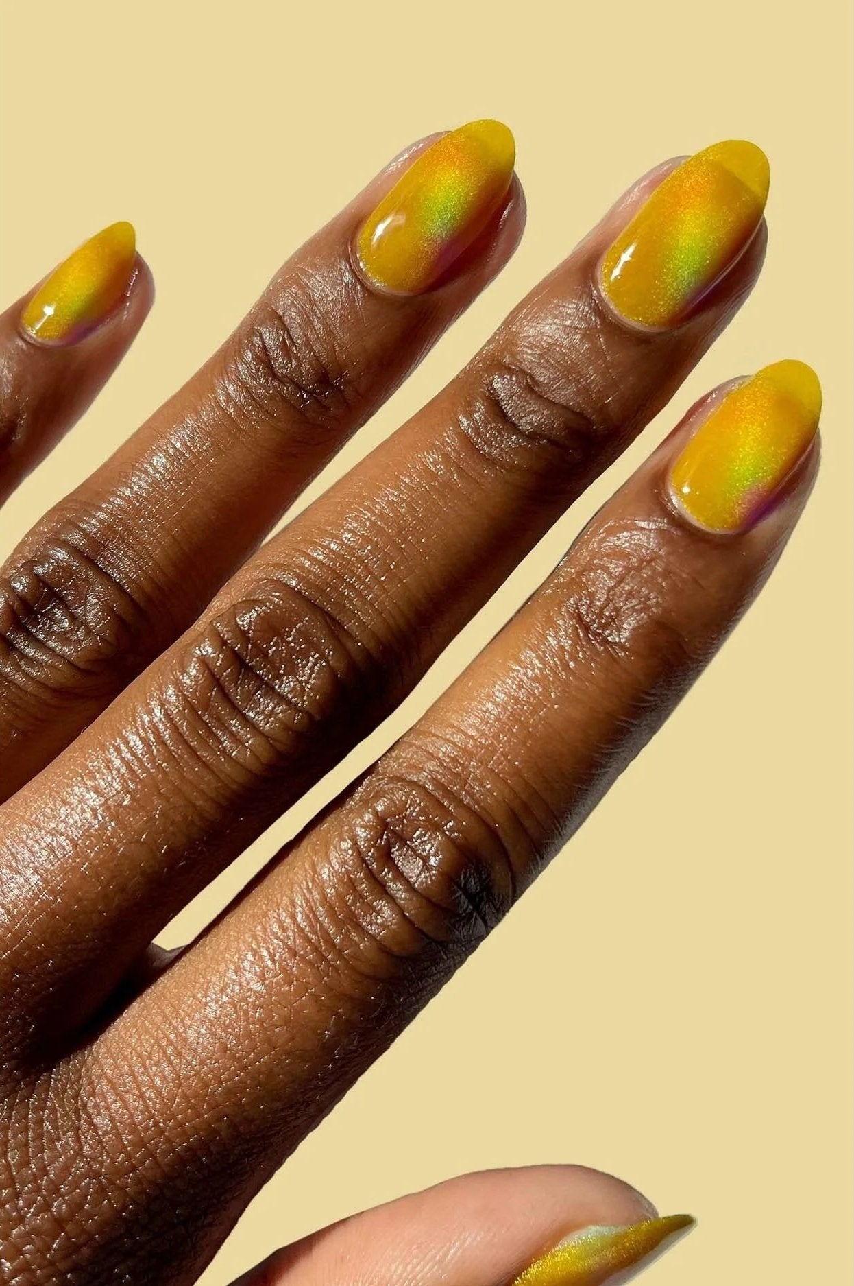 Cirque Colors Limited Edition Sparkling Yuzu lemon yellow magnetic holographic nail polish - Laurie Fleming Jewellery