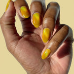 Cirque Colors Limited Edition Sparkling Yuzu lemon yellow magnetic holographic nail polish - Laurie Fleming Jewellery