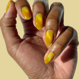 Cirque Colors Limited Edition Sparkling Yuzu lemon yellow magnetic holographic nail polish - Laurie Fleming Jewellery