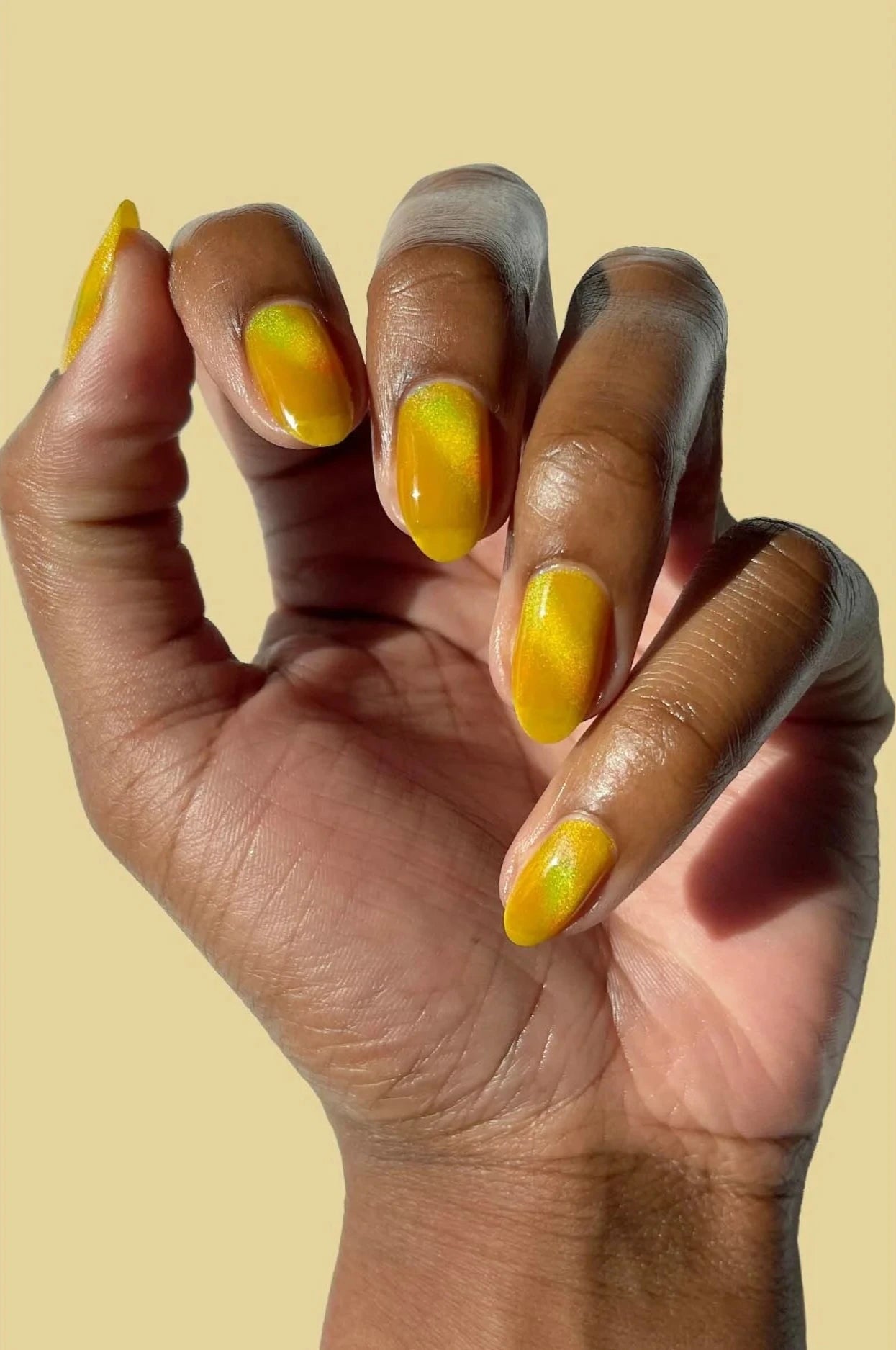 Cirque Colors Limited Edition Sparkling Yuzu lemon yellow magnetic holographic nail polish - Laurie Fleming Jewellery