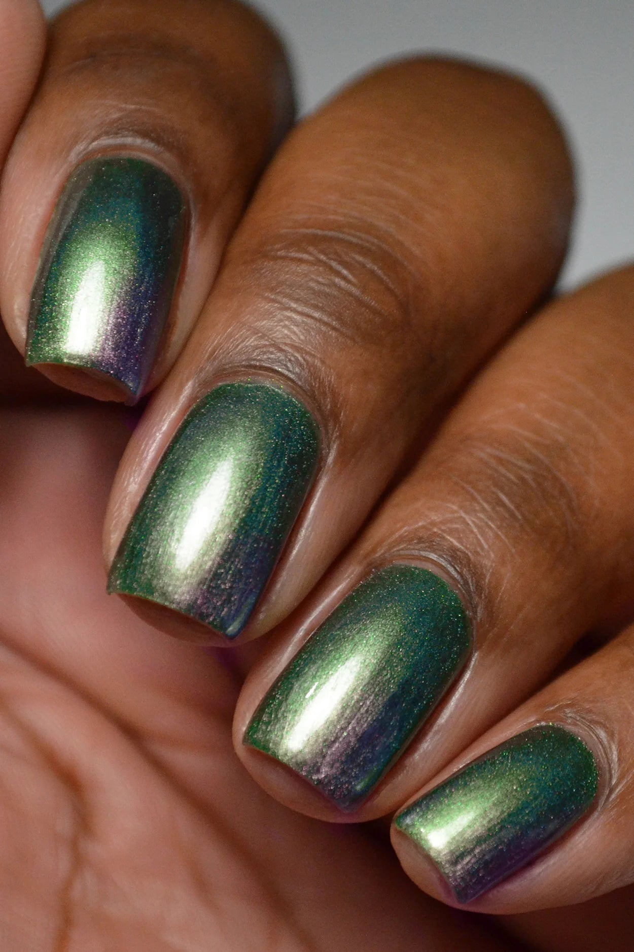 Cirque Colors Tomorrowland Multichrome green to purple nail polish - Laurie Fleming Jewellery