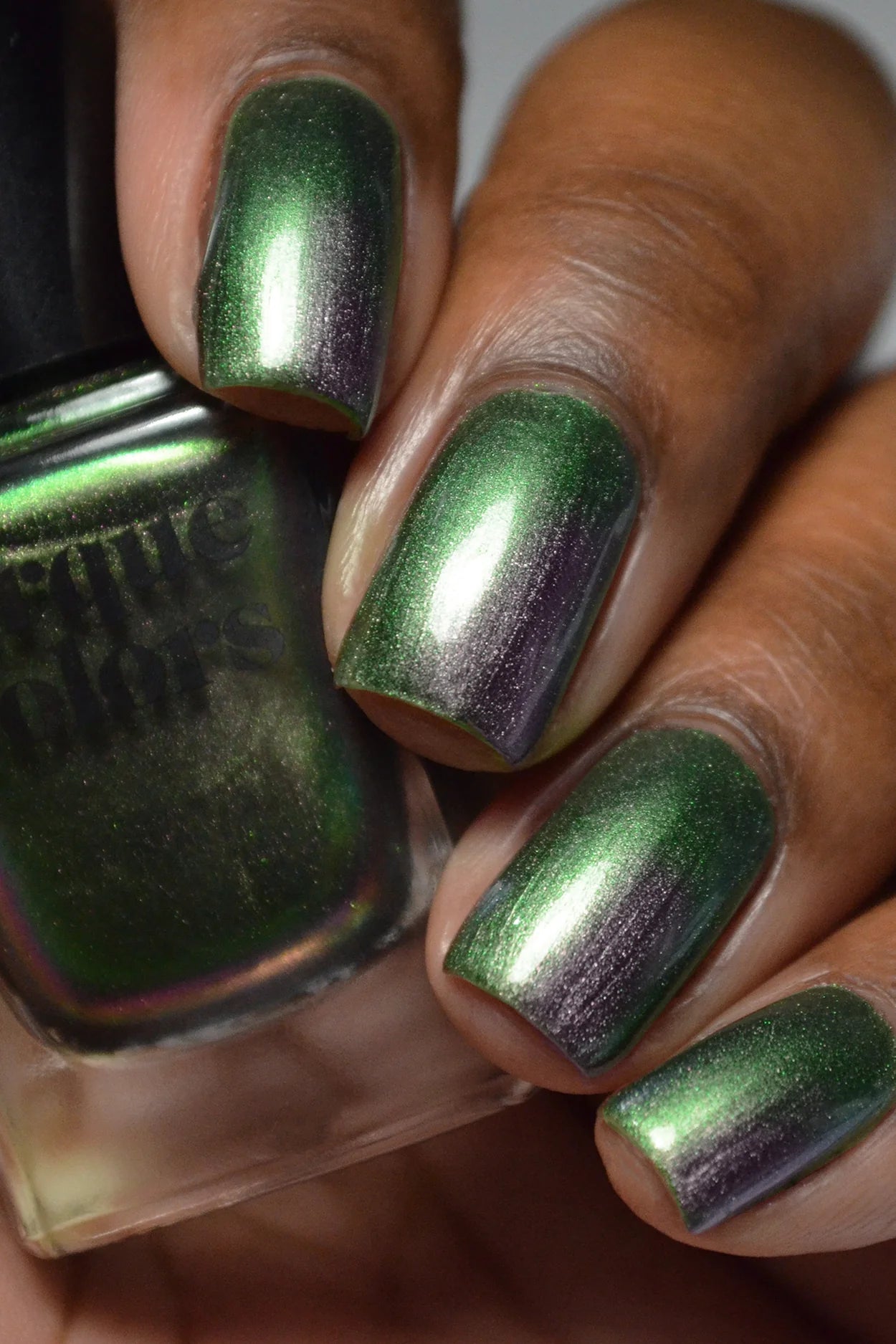 Cirque Colors Tomorrowland Multichrome green to purple nail polish - Laurie Fleming Jewellery