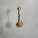 Diamond Rose Drop Earring