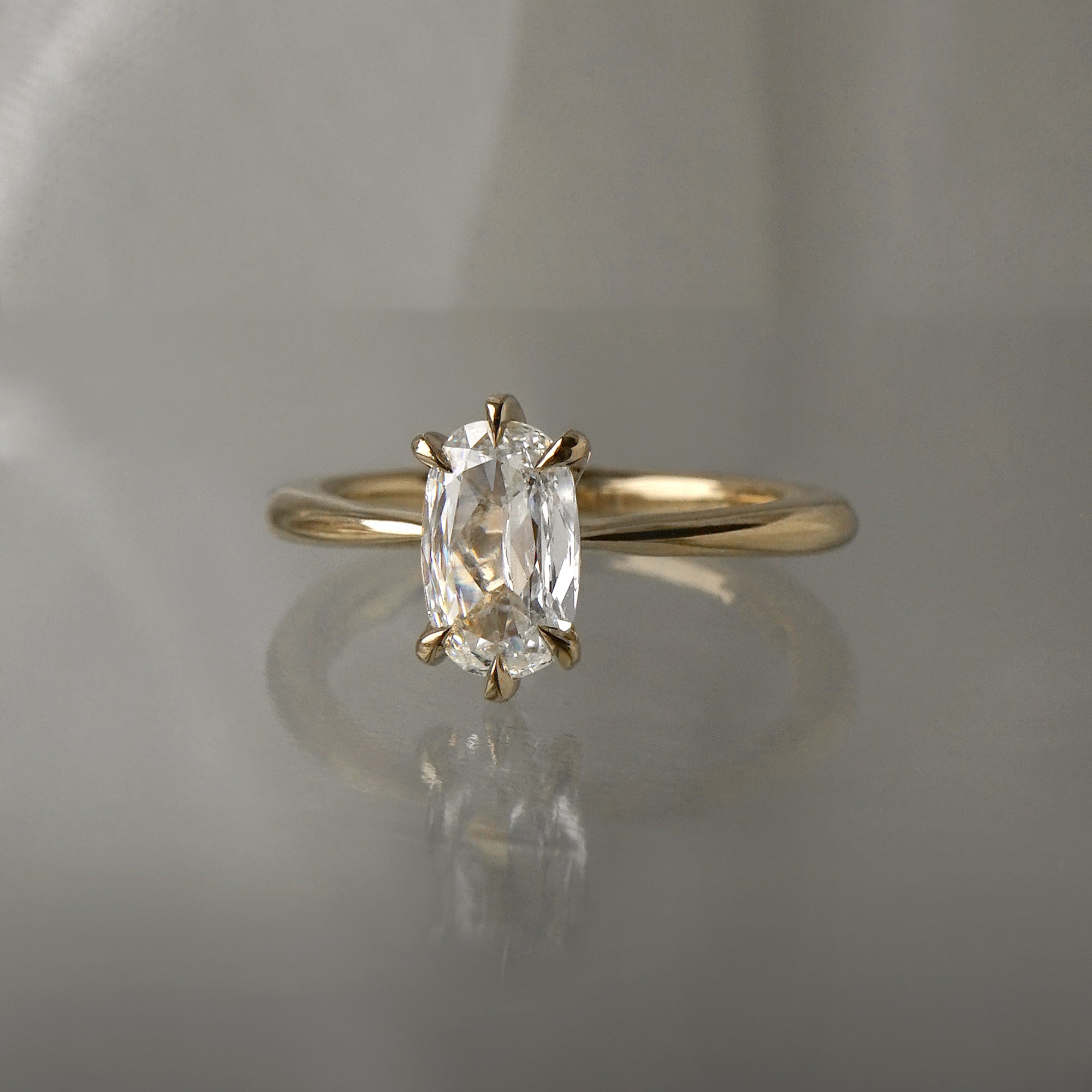 Ethereal Antique-Inspired 1.41ct Oval Diamond Aurelia Engagement
