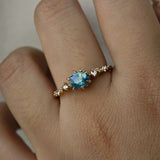 Opalescent Blue-Green Sapphire Nereid ring