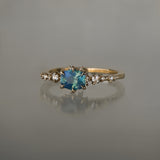 Opalescent Blue-Green Sapphire Nereid ring