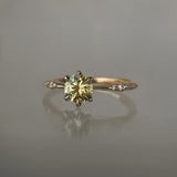 Yellow-Grey Sapphire Ilona Ring