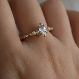 Sage Tint Marquise Cut Sapphire Nereid Ring