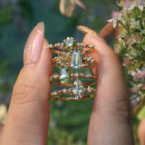 Mint Sapphire Magnolia Asrai Garden Ring