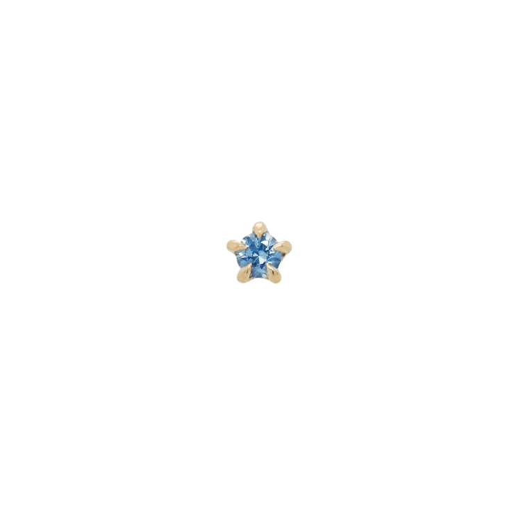 Moondew Stud with Alternate Stone - Laurie Fleming Jewellery