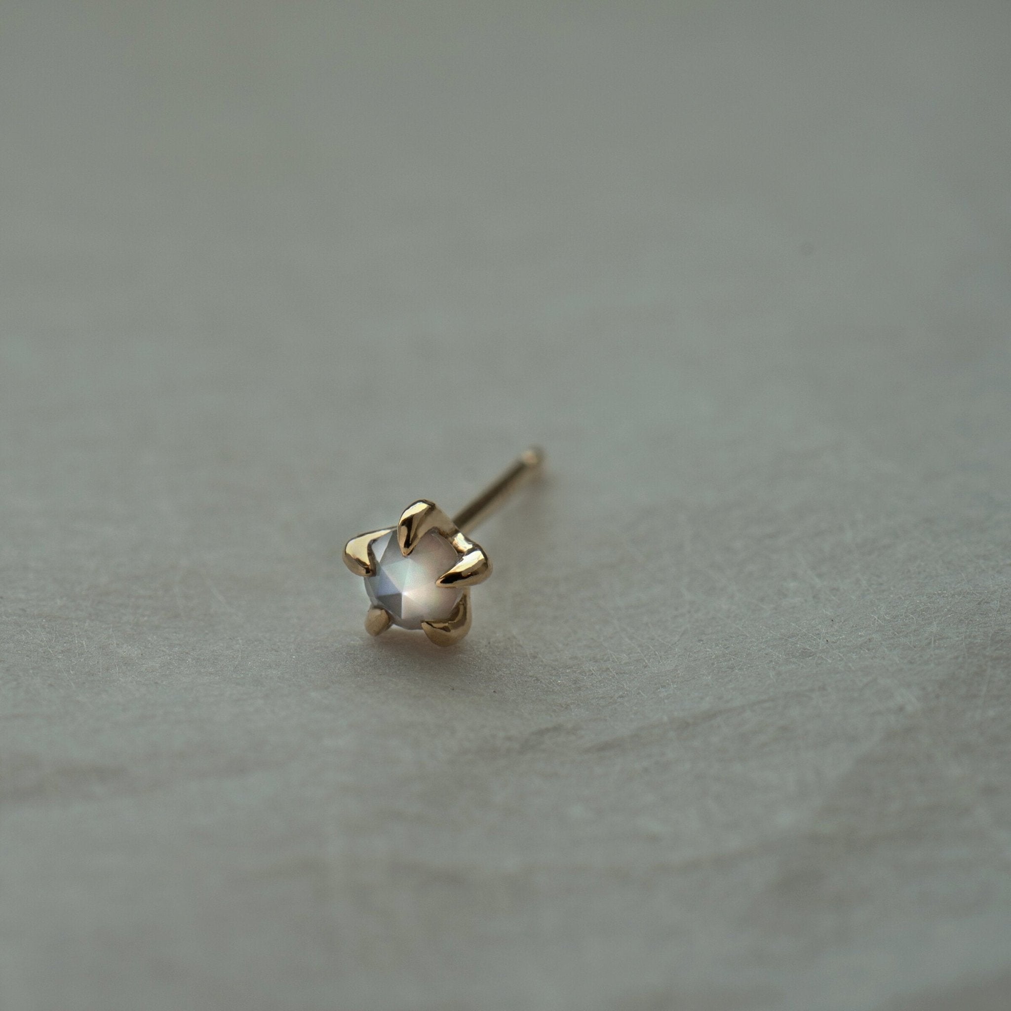 Mother of Pearl Moondew Stud - Laurie Fleming Jewellery