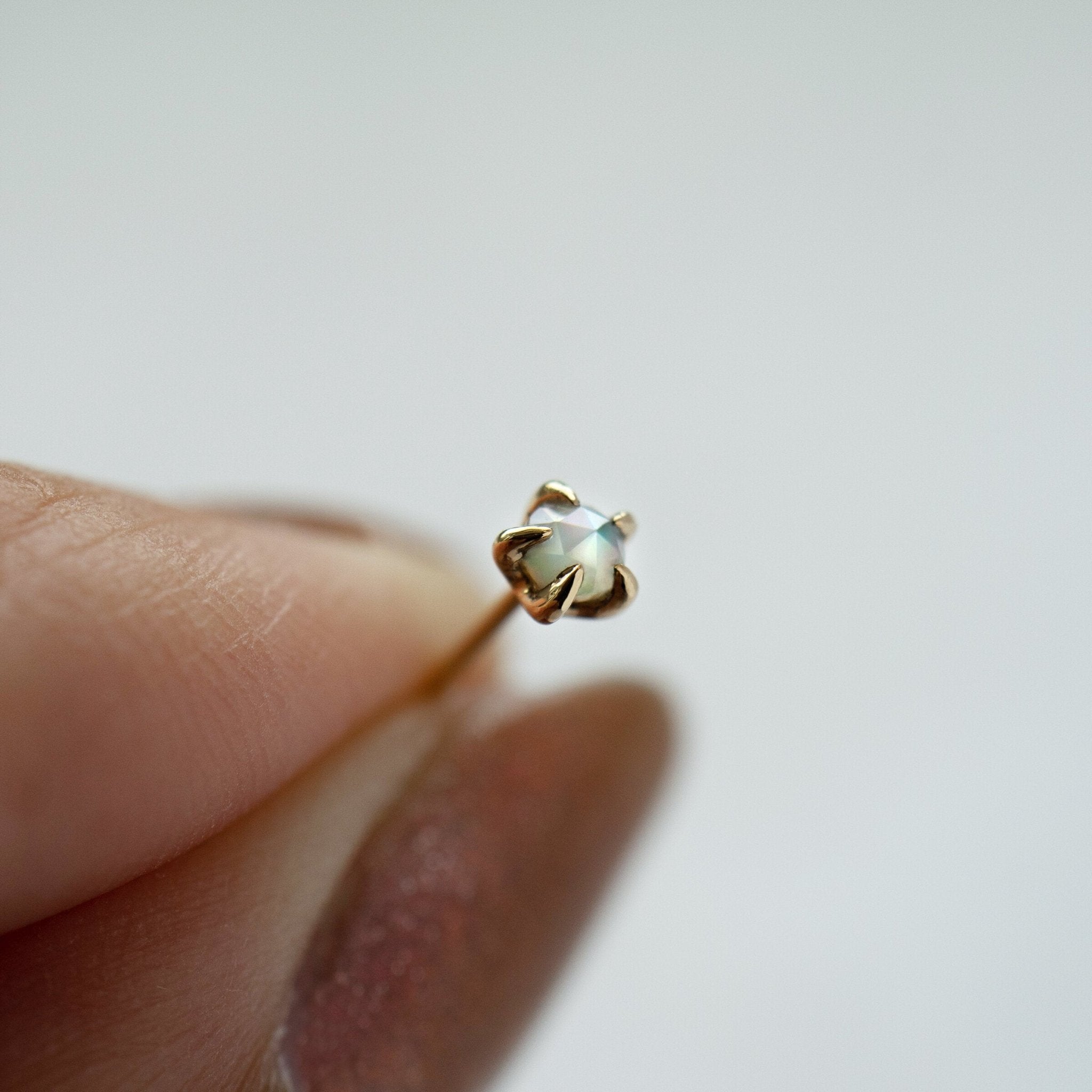 Mother of Pearl Moondew Stud - Laurie Fleming Jewellery