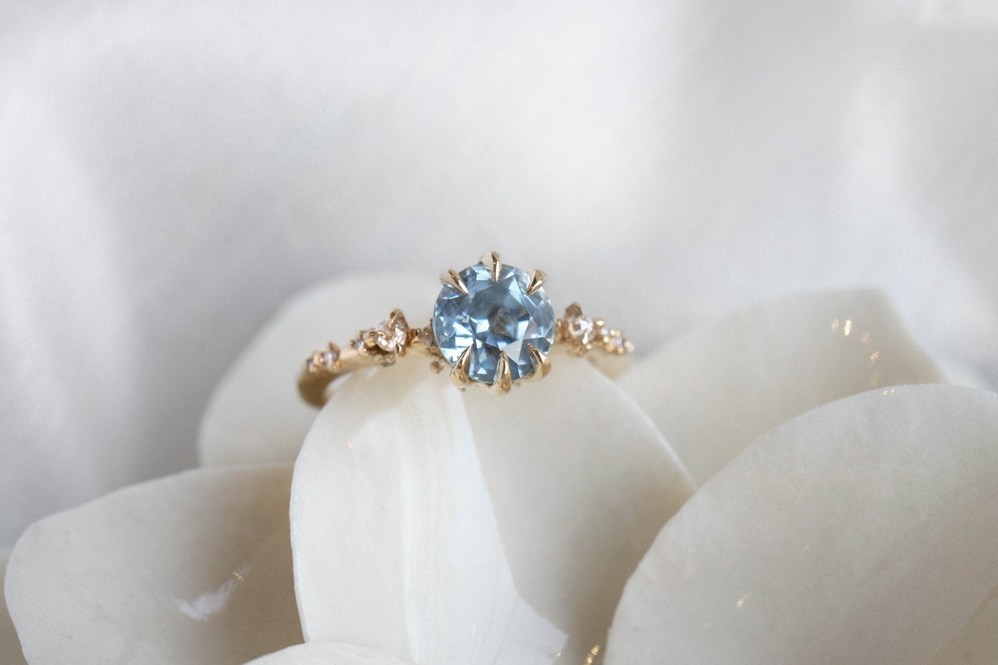 Blue/grey Sapphire Nereid Ring - Laurie Fleming Jewellery