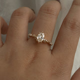 0.70ct Brilliant Oval Diamond Daphne Ring