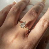 1ct Grey Pear Ilona Ring - Laurie Fleming Jewellery