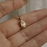 Pear cut Antique Champagne Diamond Necklace