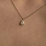 Pear cut Antique Champagne Diamond Necklace