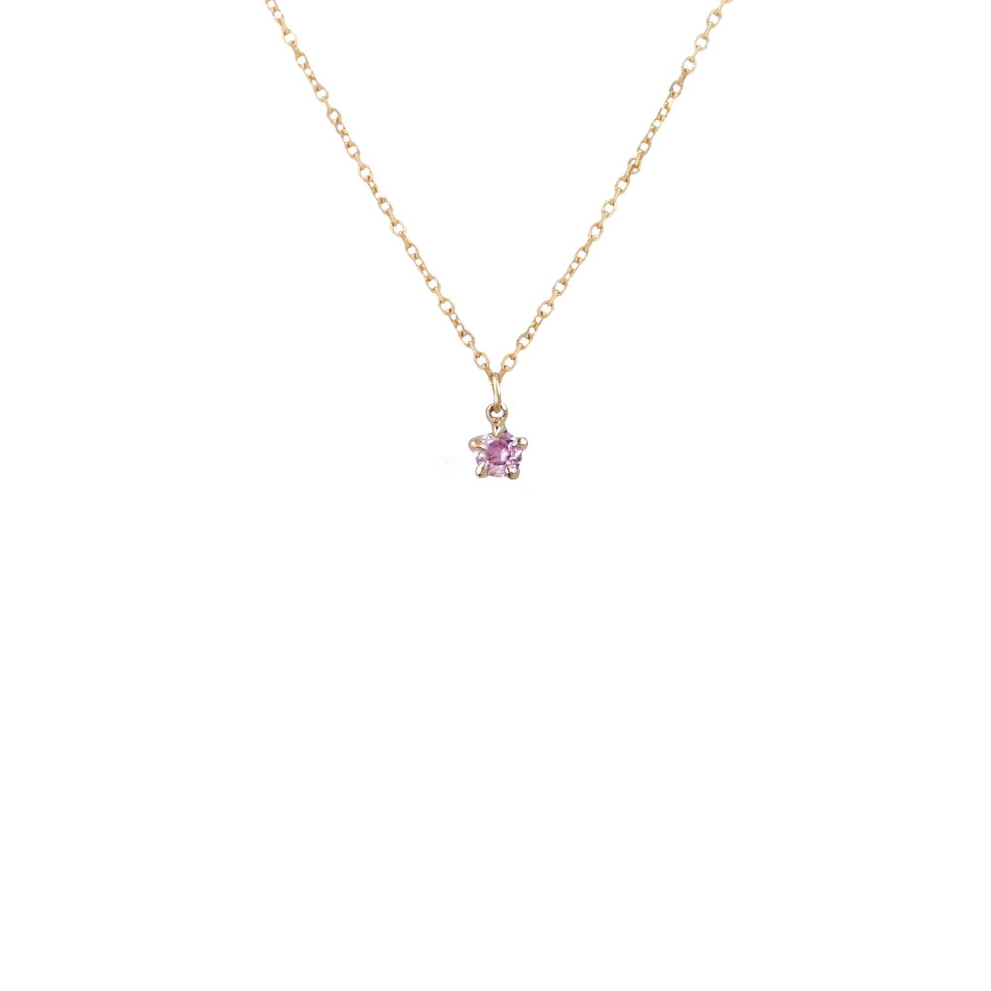 Pink Sapphire Moondew Necklace - Laurie Fleming Jewellery