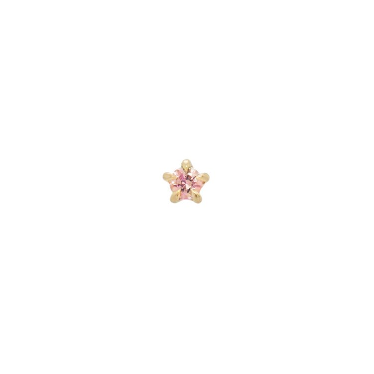 Pink Sapphire Moondew Stud - Laurie Fleming Jewellery