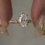 Bespoke custom Nereid Ring with Oval cut Diamond Center - Laurie Fleming Jewellery