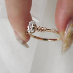 Half carat emerald cut diamond Daphne engagement ring - Laurie Fleming Jewellery