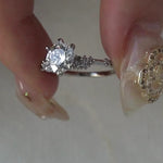 White Gold Round Brilliant Cut Diamond Daphne Ring - Laurie Fleming Jewellery