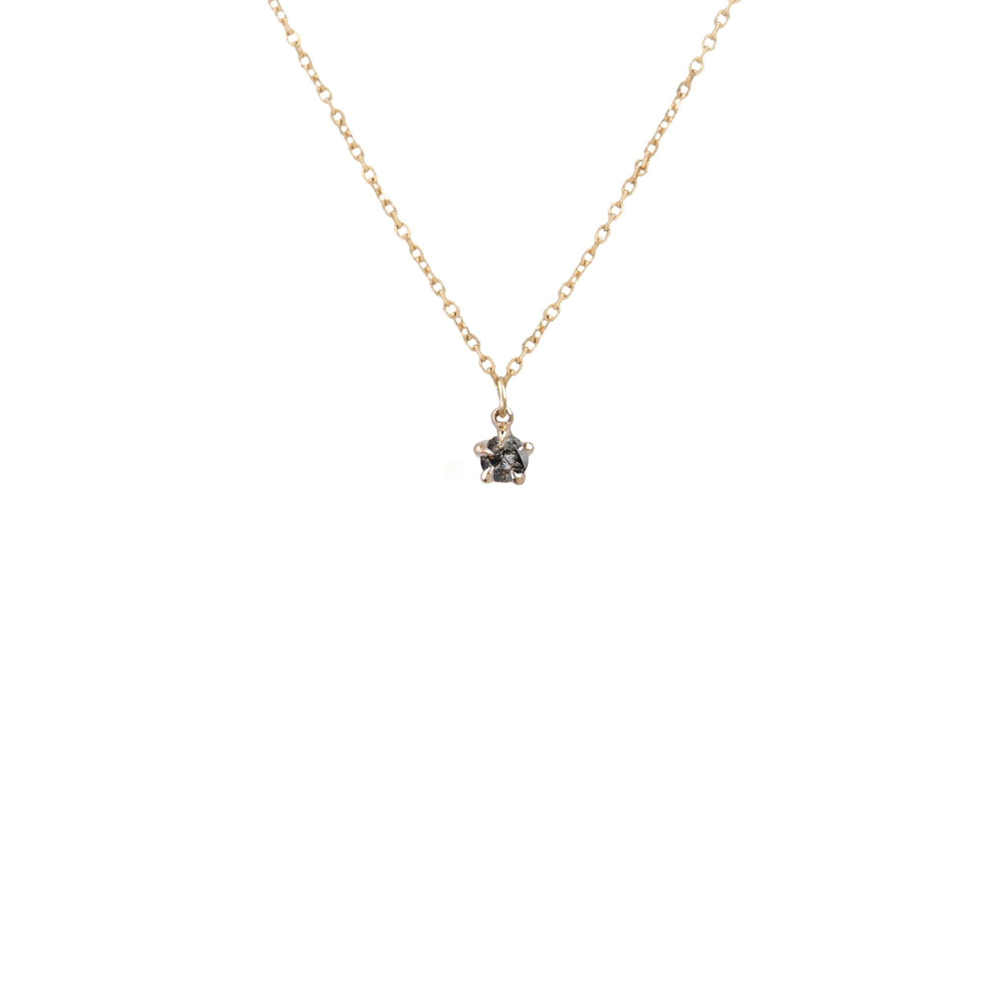 Salt and Pepper Diamond Moondew Necklace - Laurie Fleming Jewellery