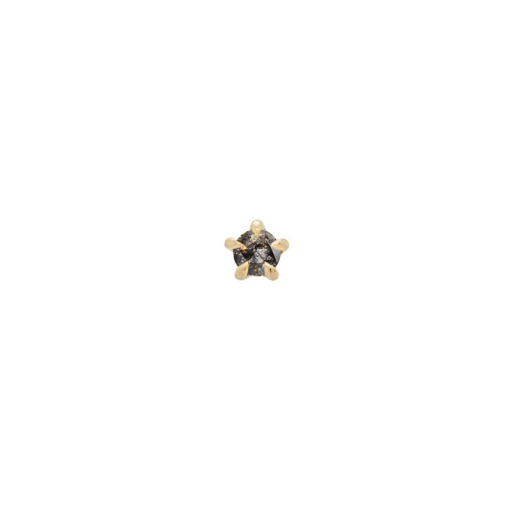 Salt and Pepper Diamond Moondew Stud - Laurie Fleming Jewellery