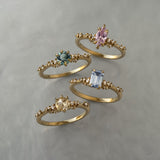 Rose Cut Sapphire Daphne Ring
