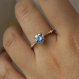 Light Sky Blue Sapphire Ilona Ring
