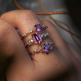 Plum Sapphire Daphne Ring