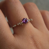 Plum Sapphire Daphne Ring
